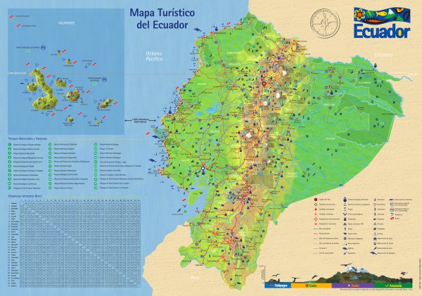Ecuador Tourist Map