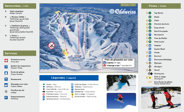 Edelweiss Valley Ski Trail Map