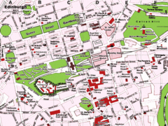 Edinburgh, Scotland Tourist Map Edinburgh, Scotland Tourist Map