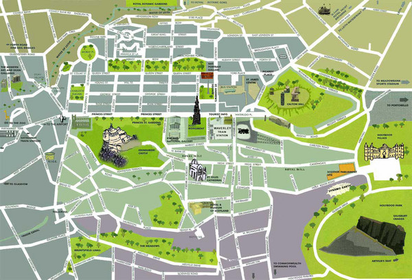 Edinburgh Tourist Map