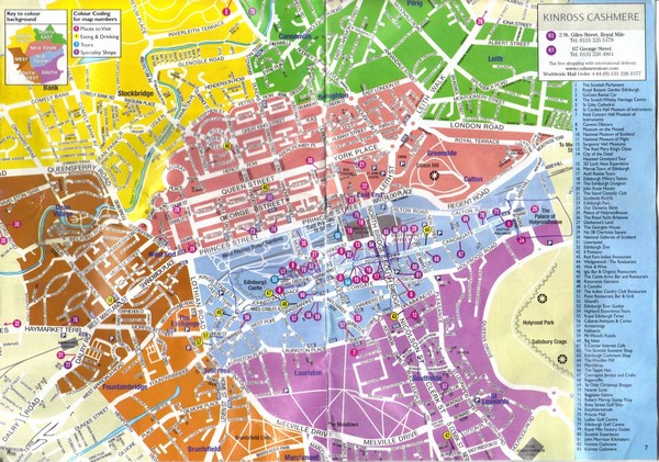 Edinburgh Walking Tourist Map