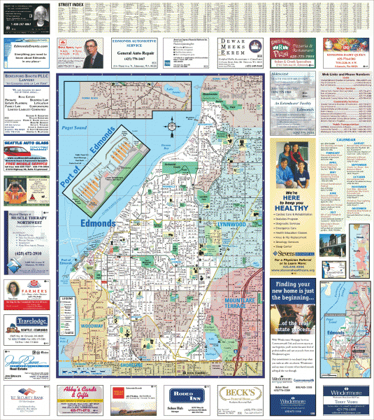 Edmonds tourist map