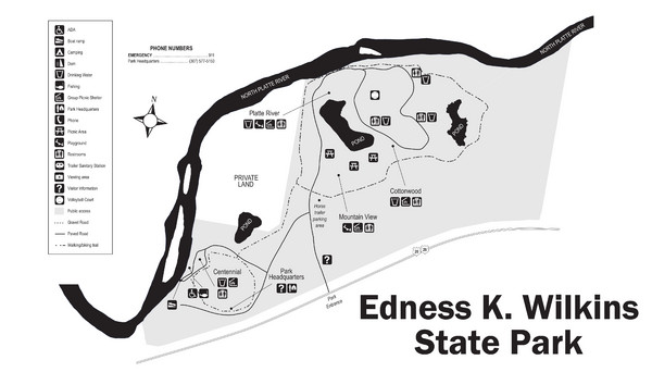 Edness Kimball Wilkins State Park Map