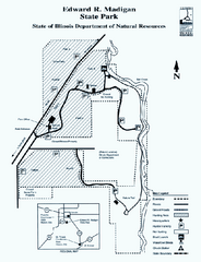 Edward R. Madigan State Park, Illinois Site Map