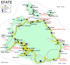 Efate island Map