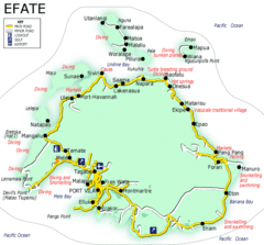 Efate island Map Efate island Map