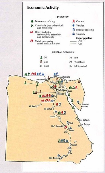 Egypt Economic Activity Map