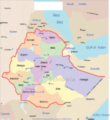 Ehtiopia Political Map Ehtiopia Political Map