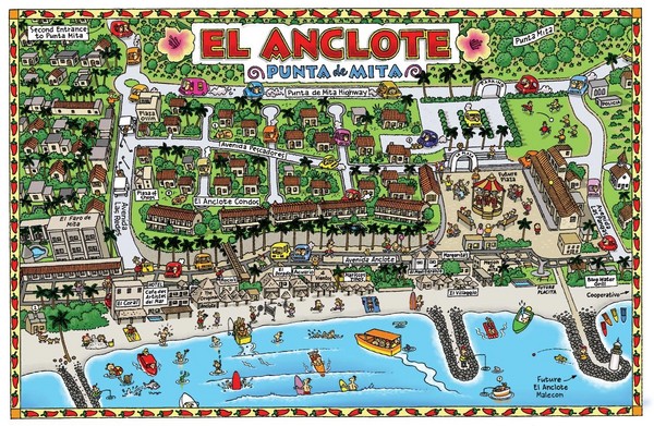 El Anclote, Mexico Tourist Map