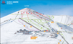 El Colorado-Farellones West Face Ski Trail Map