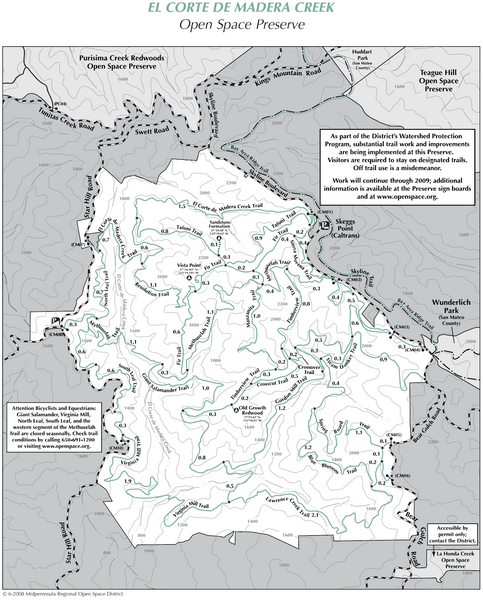 El Corte de Madera Open Space Preserve Map