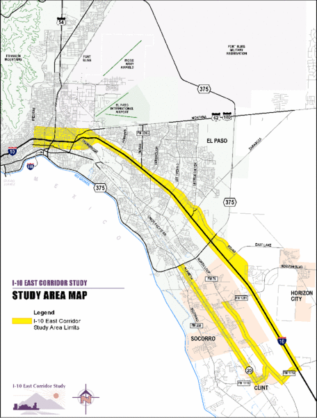 El Paso, Texas City Map