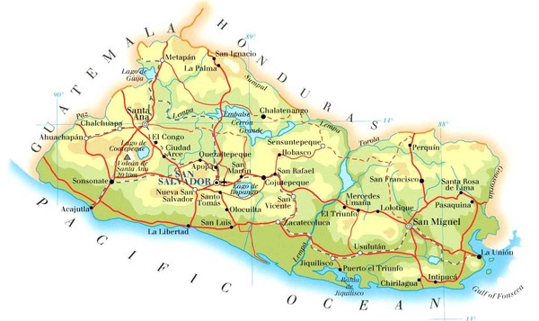 El Salvador Map