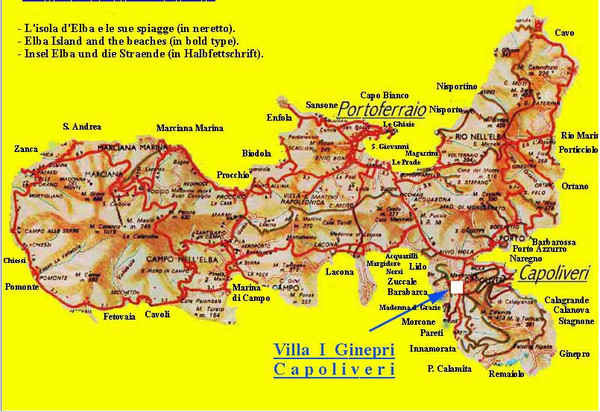 Elba topographic Map