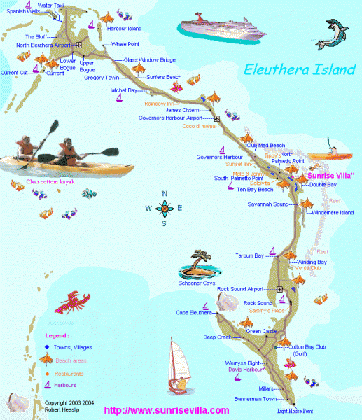 Eleuthera Tourist Map