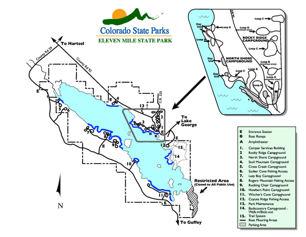 Eleven Mile State Park Map