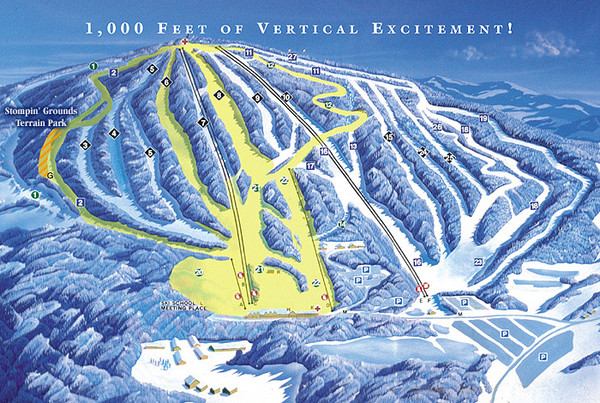 Elk Mountain Ski Trail Map