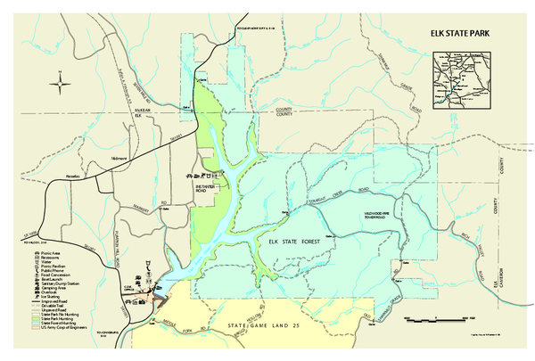 Elk State Park map