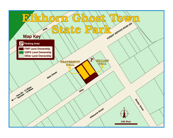 Elkhorn Ghost Town State Park Map
