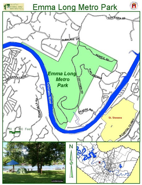 Emma Long Metro Park Map