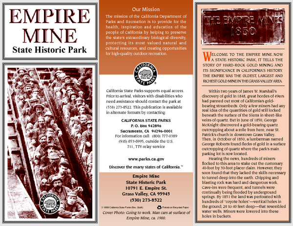 Empire Mine State Historic Park Map