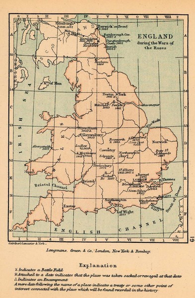 England War of the Roses Map