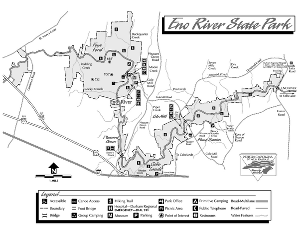 Eno River State Park map