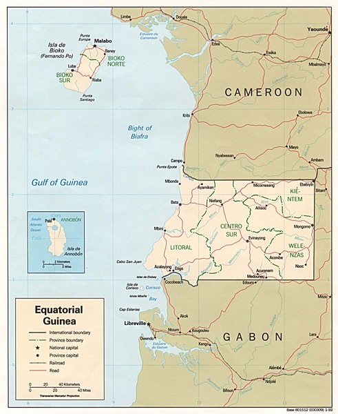 Equatorial Guinea Map