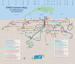 Erie Metro Bus routes Map