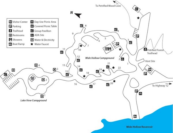 Escalante Petrified Forest State Park Map