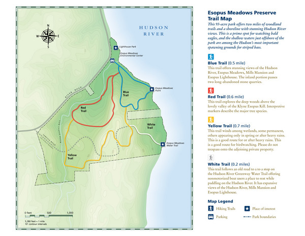 Esopus Meadows Preserve Trail Map