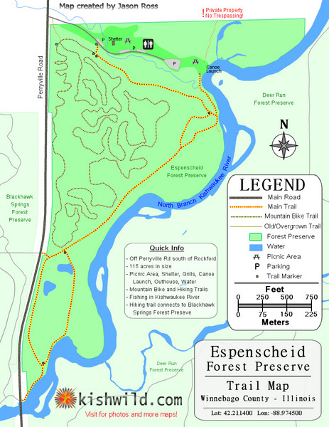 Espenscheid Forest Preserve Map