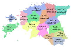 Estonia counties Map