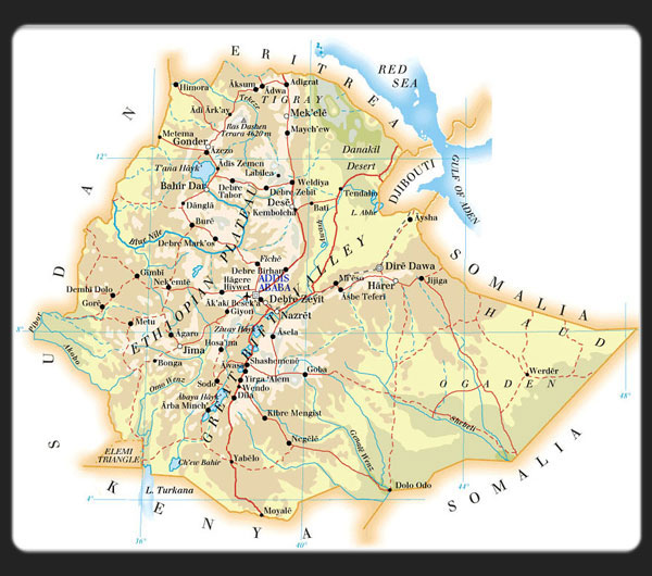 River Map Ethiopia