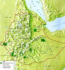 Ethiopia National Parks Map