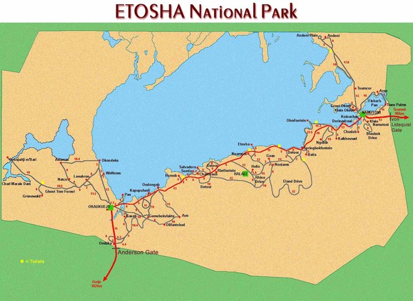 Etosha National Park Map