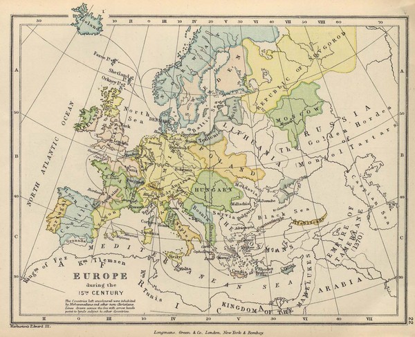 Europe 15th Century Colbeck Map