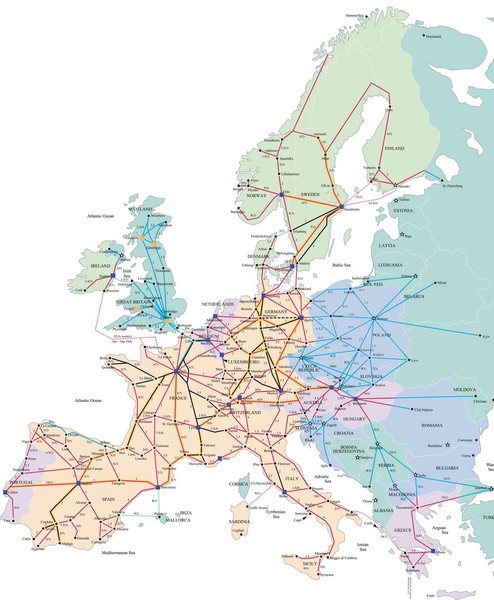 Europe Rail Map