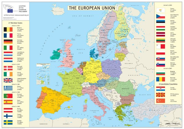 European Union Member States Map