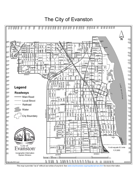 Evanston City Map