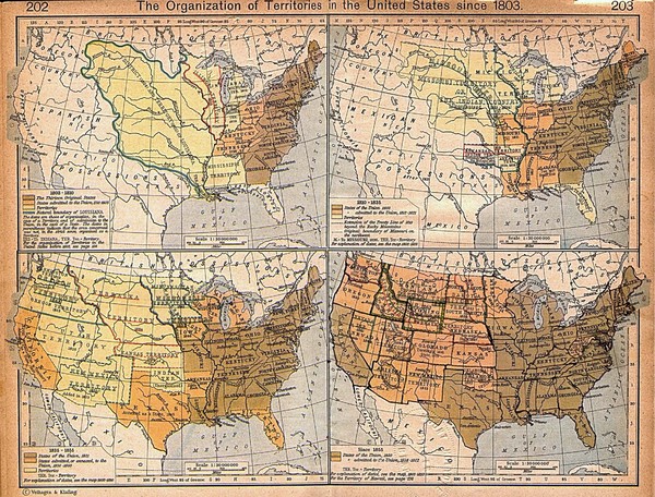 Expansion of United States Territory From 1803 Historical Map - United 