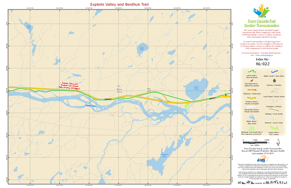 Exploits Valley and Beothuk Trail NL-022 Map