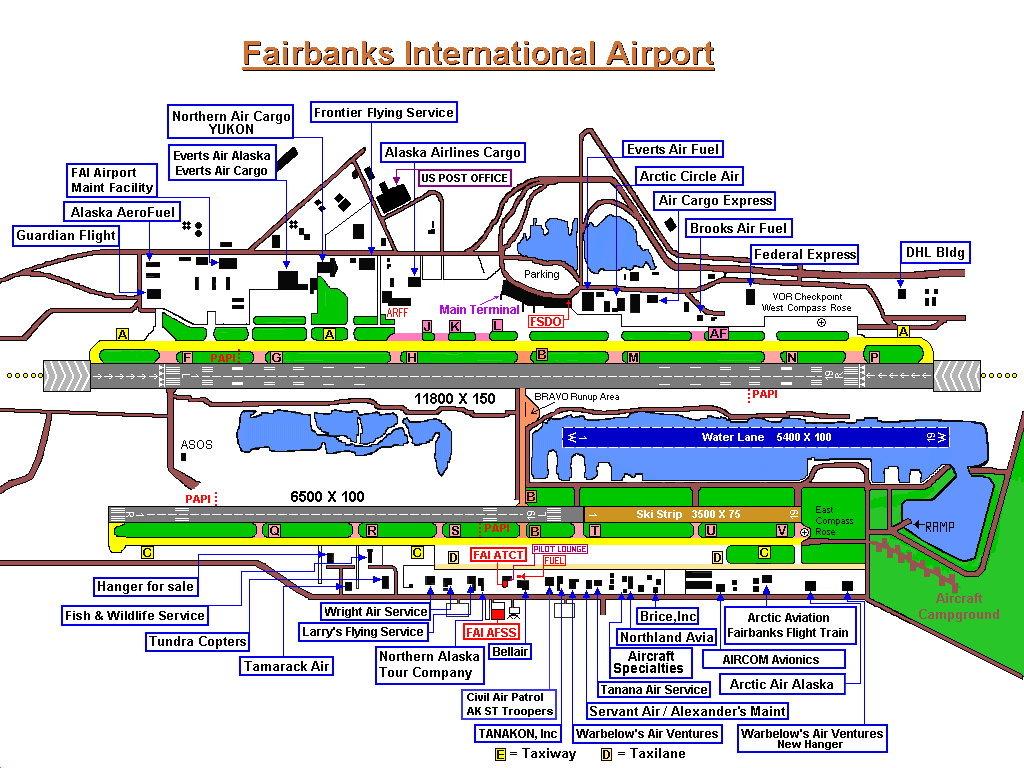 Fairbanks International Airport Map - Fairbanks International Airport 
