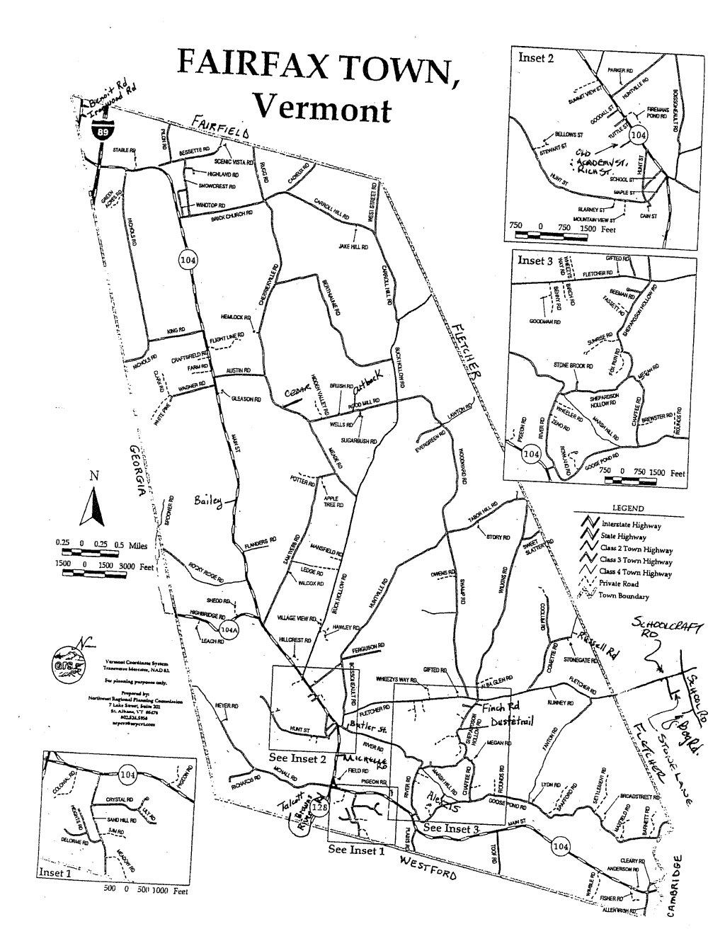 Fairfax Town Map Fairfax Town Vermont • mappery