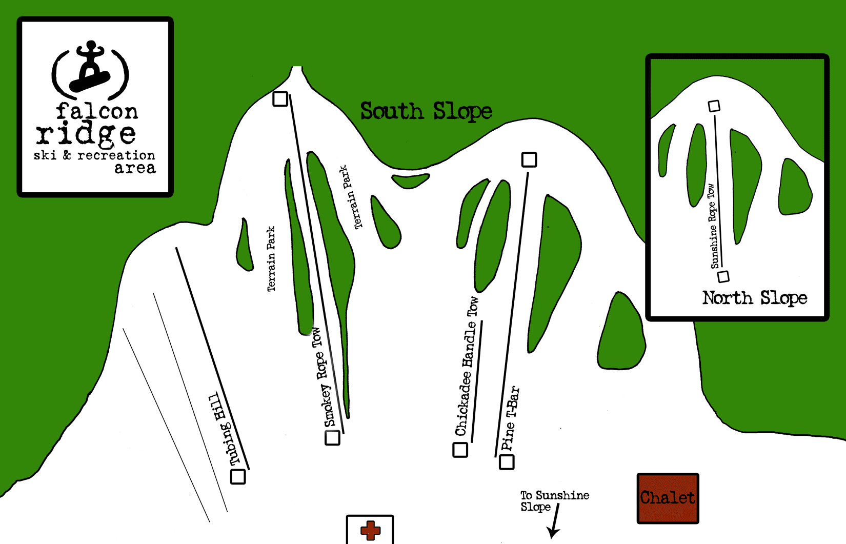 Falcon Ridge Ski Trail Map Manitoba Canada • mappery