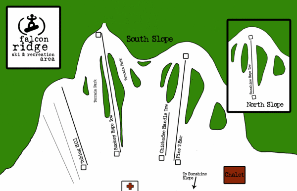 Falcon Ridge Ski Trail Map