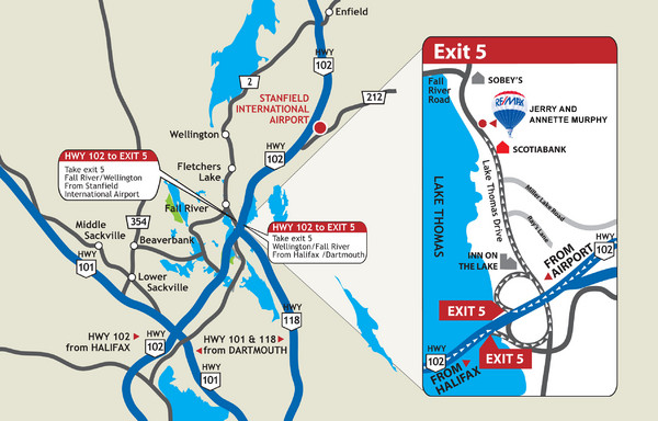 Fall River, Nova Scotia Tourist Map