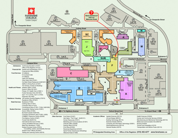 Fanshawe College Map