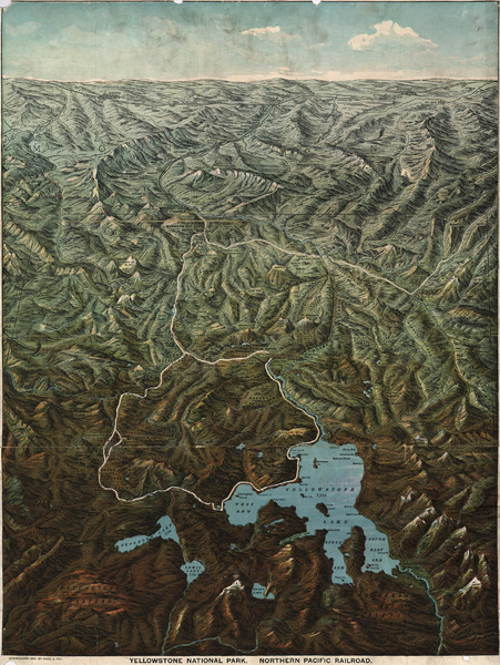 Fee’s map of Yellowstone National Park (1895)