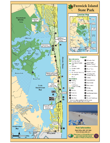 Fenwick Island State Park Map - Fenwick Island State Park Deleware 